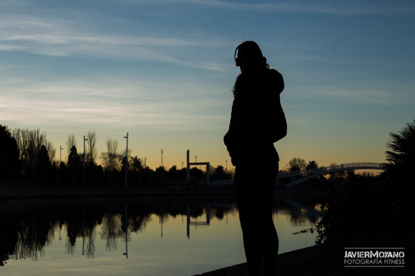 Fotografía corriendo por el parque Juan Carlos en el amanencer