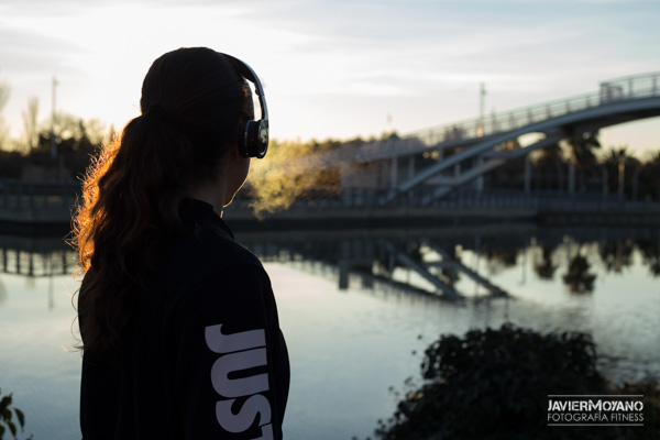 Fotografía corriendo por el parque Juan Carlos en el amanencer